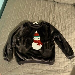 H&M Black Kids Sweater with Snowman Design